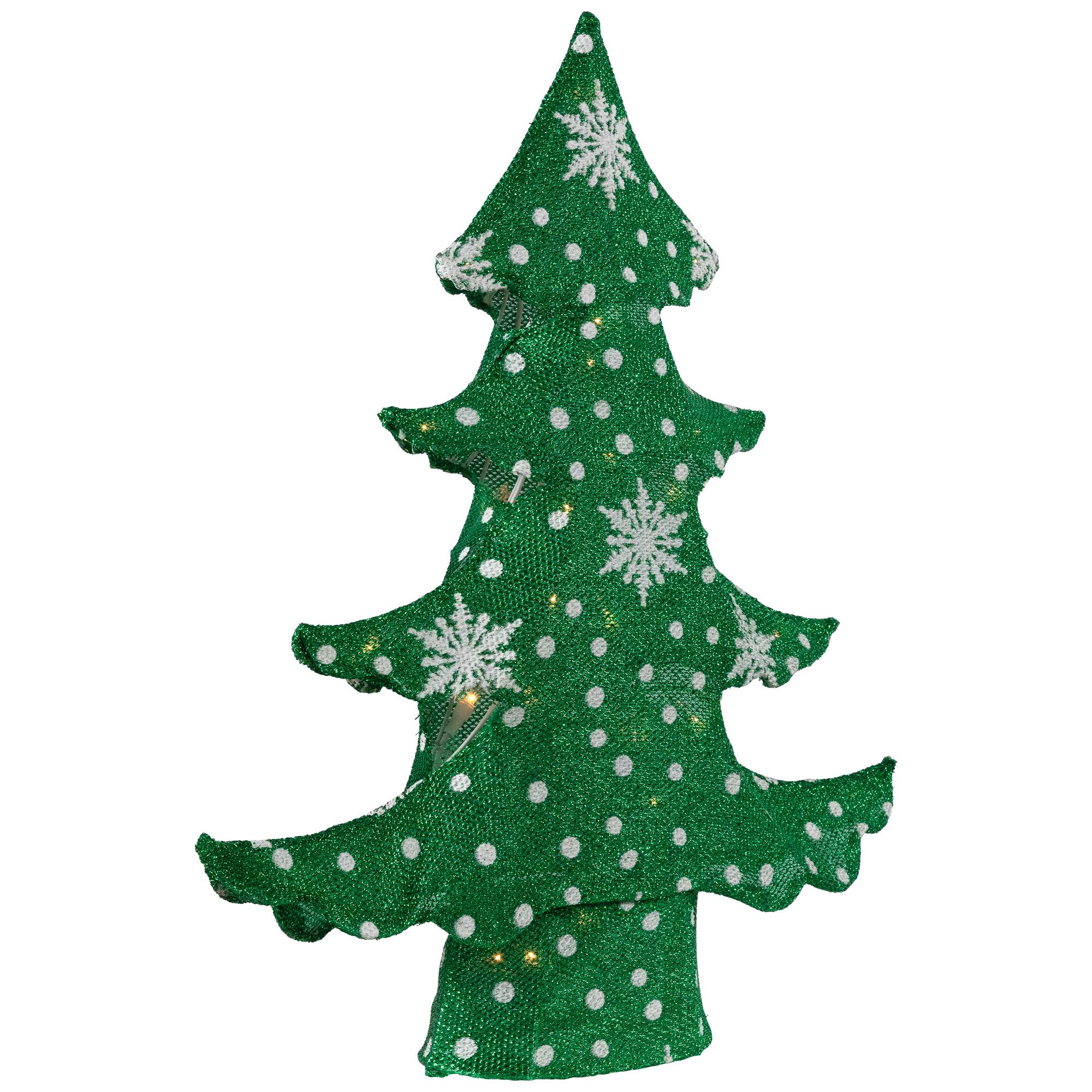 20" 3D Artificial Christmas Tree, Clear Lights